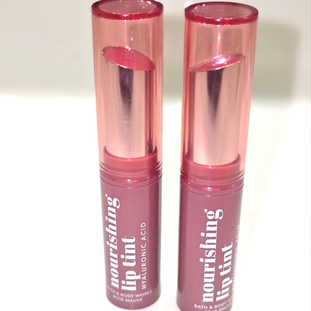 2 Bath & Body Works Pink Lip Balm Gloss